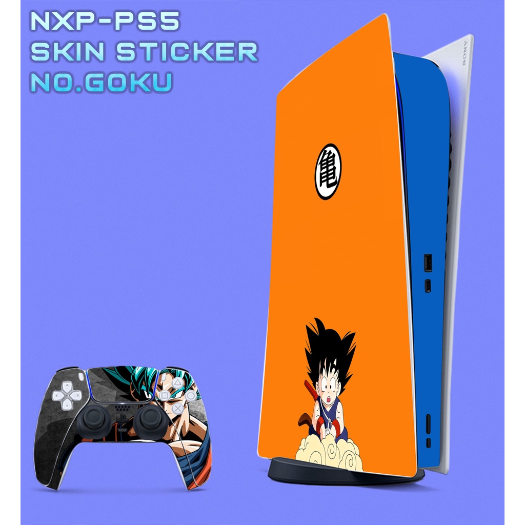 [PS5] Miếng dán bảo vệ và trang trí máy game Goku - In lụa nhám