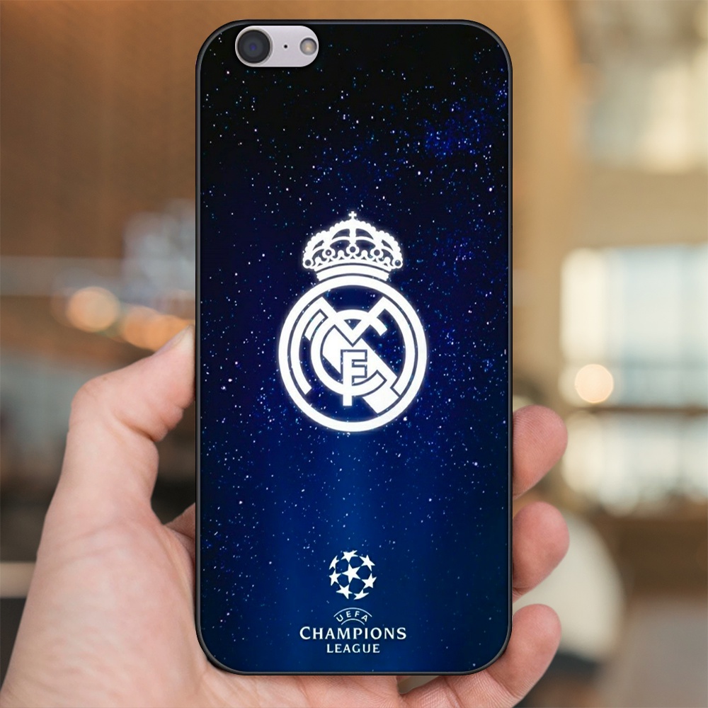 Ốp lưng Oppo A39, F3 Lite viền đen in hình Real Madrid