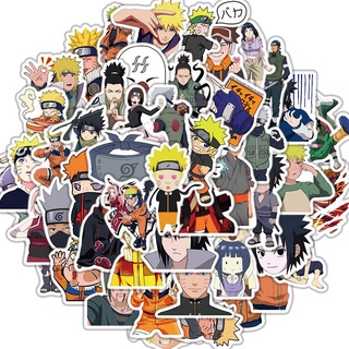Bộ 50 miếng dán hoạt hình naruto trang trí cốc nước / điện thoại / laptop