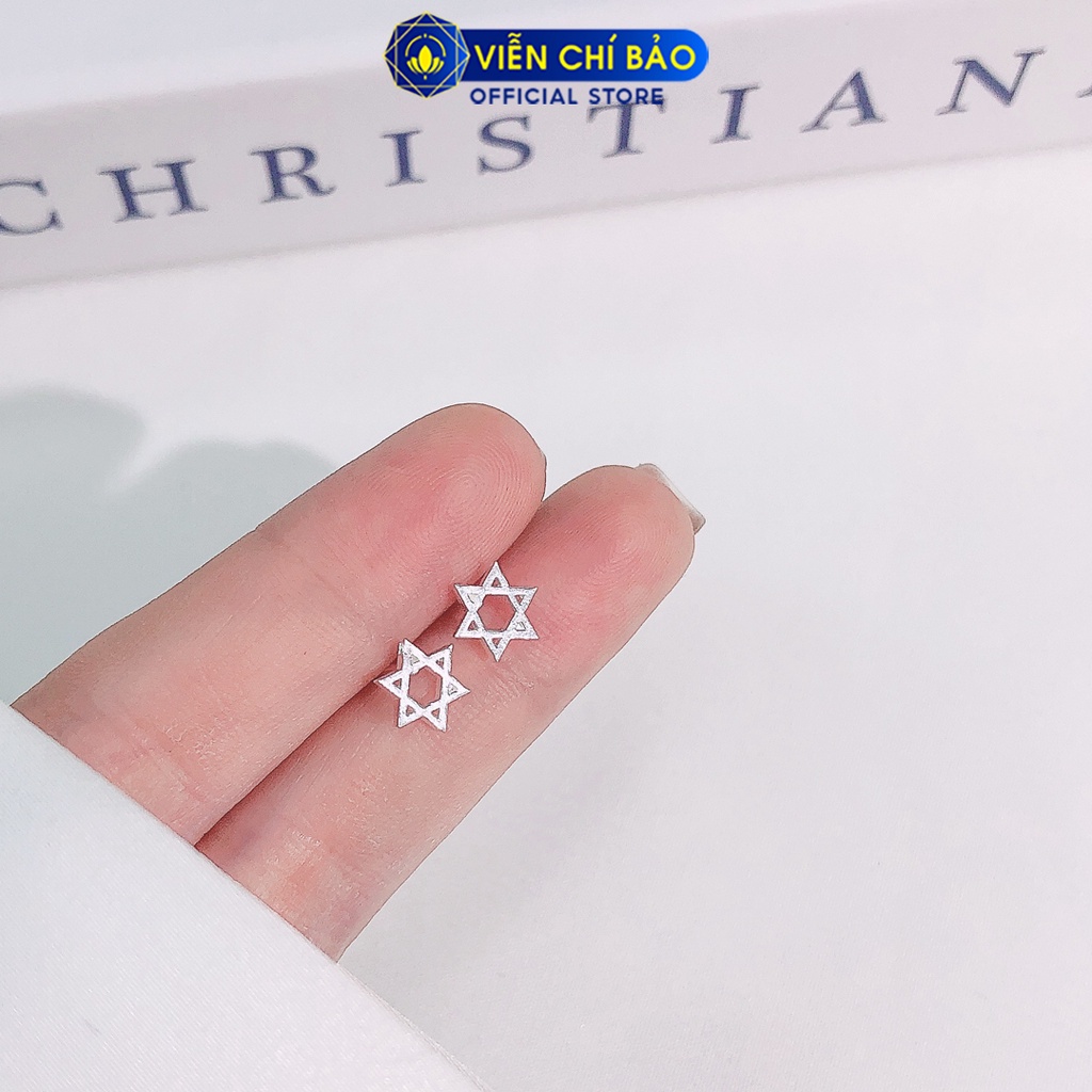 Bông tai bạc nữ hình ngôi sao chất liệu bạc 925 thời trang phụ kiện trang sức nữ thương hiệu Viễn Chí Bảo E092