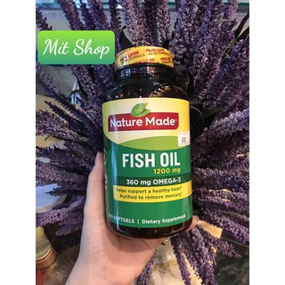 DẦU CÁ NATURE MADE FISH OIL 1200mg 200 viên của Mỹ