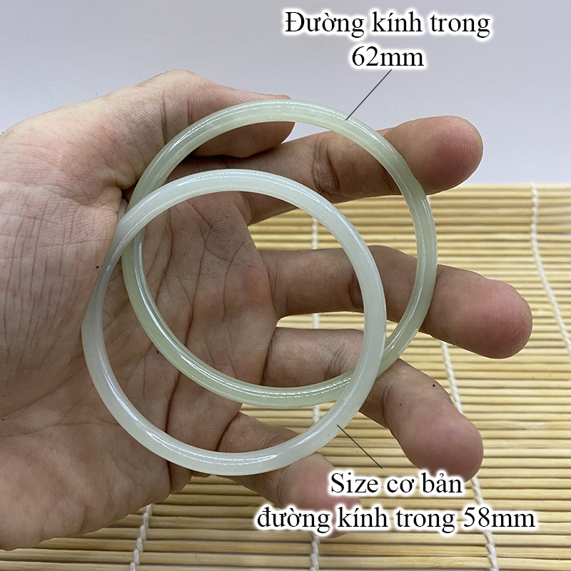 Vòng mã não thủy tinh chuyên dụng làm ngọc bội 58*64mm