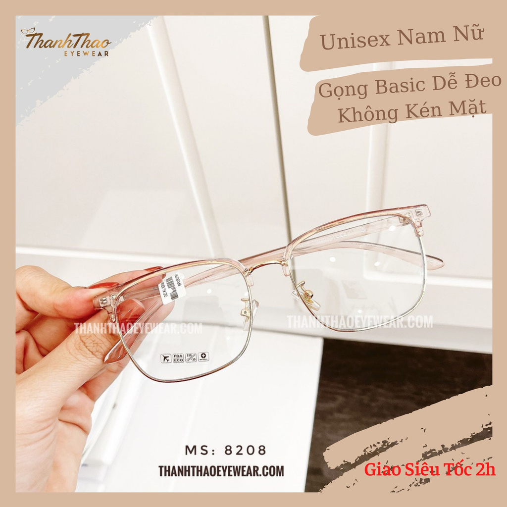 [Ảnh Chụp Thật] Gọng  Kính Cận  6208 Màu Đen Nhám, Đen Bóng, Trà Giá Rẻ Siêu Hot 2021 -ThanhThao Eyewear