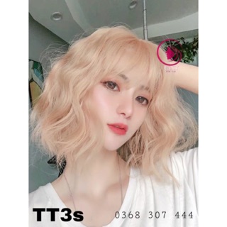 Tóc Giả Nữ Trùm Cả Đầu Màu Vàng Tây Mới - Tóc Giả Sợi Tơ Siêu Cấp Cá Tính