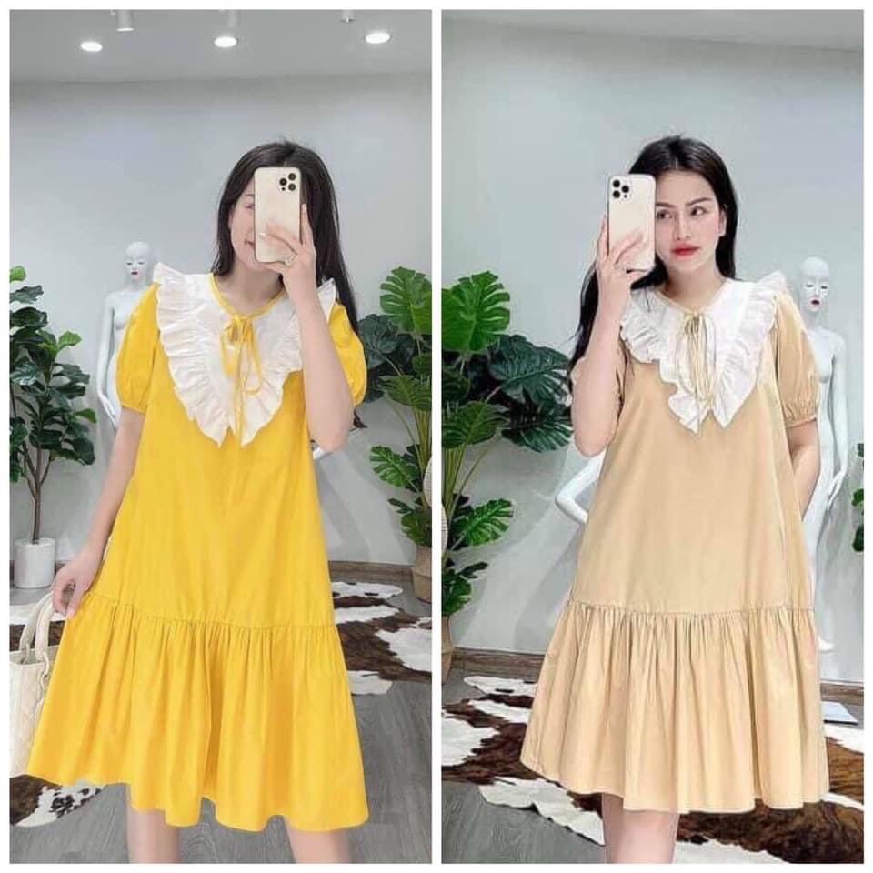 Váy bầu thời trang thiết kế M298 chất cát hàn freesize từ 45 đến 70kg