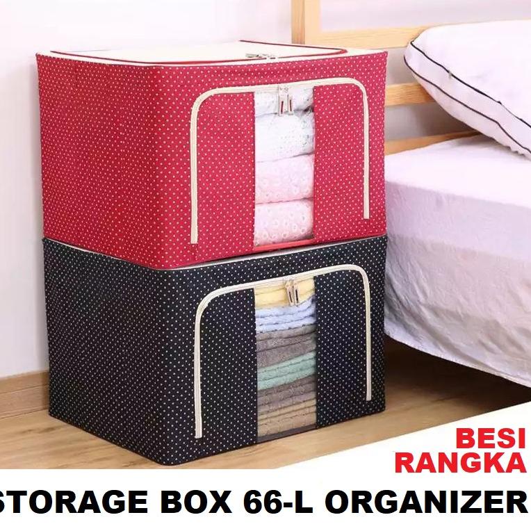 Những kiểu mới nhất... Hộp Đựng Quần Áo / Đồ Chơi Đa Năng 2 Trong 1 Khung Thép 66L 66L Có Khóa Kéo Tiện Dụng