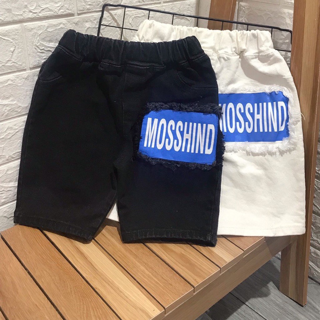 Quần Short JEAN MOSHINO Cho Bé, Quần Đùi Bé Trai Hàng Xuất Dư Chất Bò Mềm - LILA KIDS
