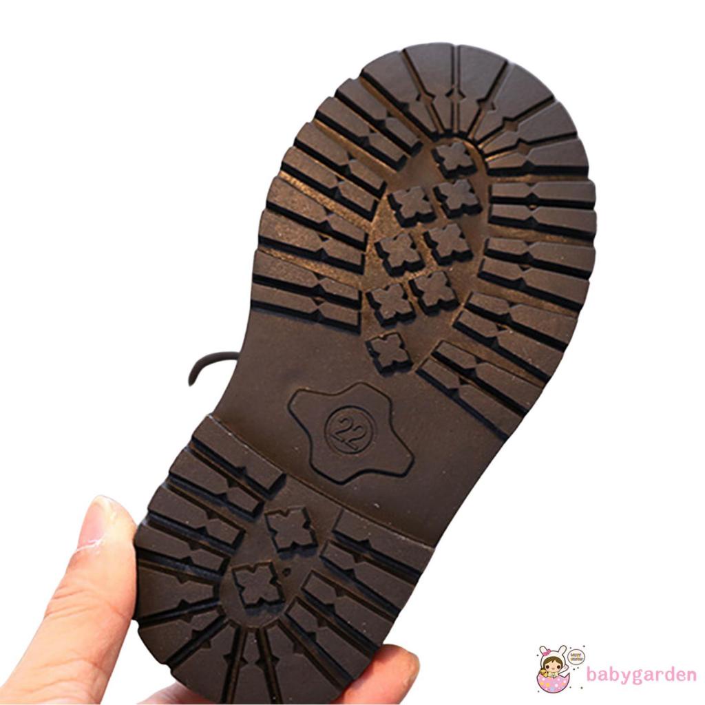 Giày Bốt Martin Cổ Thấp Có Dây Kéo Thời Trang Thu Đông Cho Bé Gái