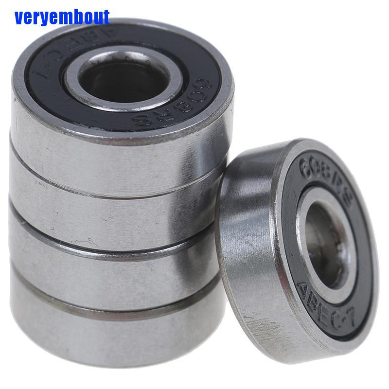 Set 5 Vòng Bi Cho Ván Trượt ABEC-7 608RS Màu Đen