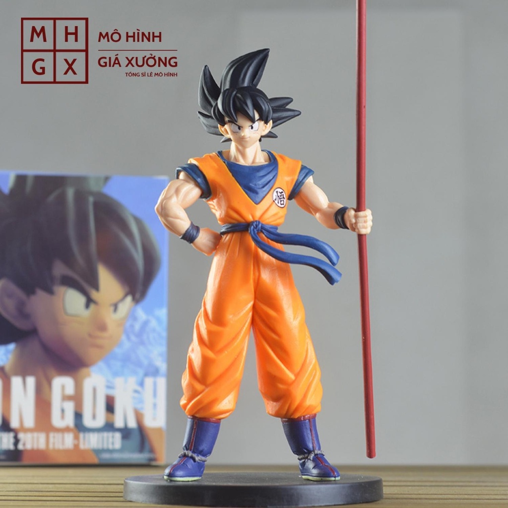 Mô hình Dragon Ball  SonGoku cầm gậy siêu đẹp cao 27cm figure mô hình 7 viên ngọc rồng dragon ball mô hình giá xưởng