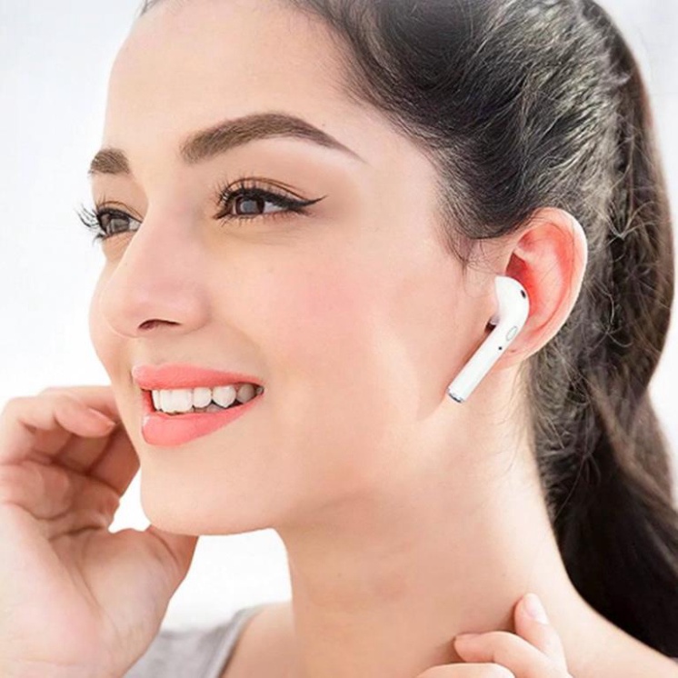 Tai Nghe Bluetooth không dây Nhét Tai, Tai nghe không dây phụ kiện tai nghe Điện Thoại IOS Và Android Siêu Hay | i12 R