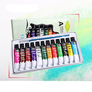 Hand-painted Color Pigment 12-color 12mlDIY Acrylic Paint Set