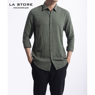 Áo sơ mi nam tay dài vải linen