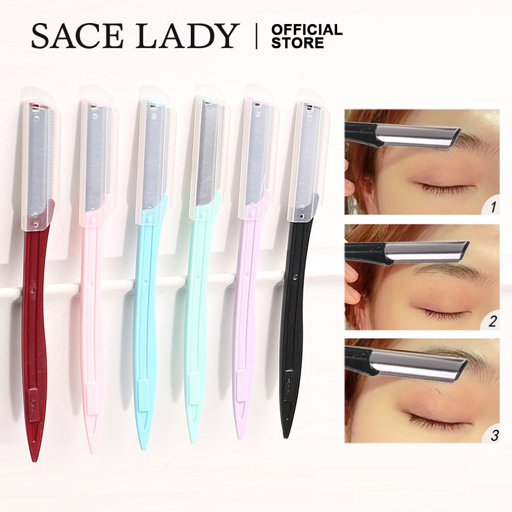 Set 3 Món Chì Kẻ Mày / Dao Cạo Mày / Khuôn Kẻ Mày Sace Lady 0.33g/0.01oz Tiện Dụng