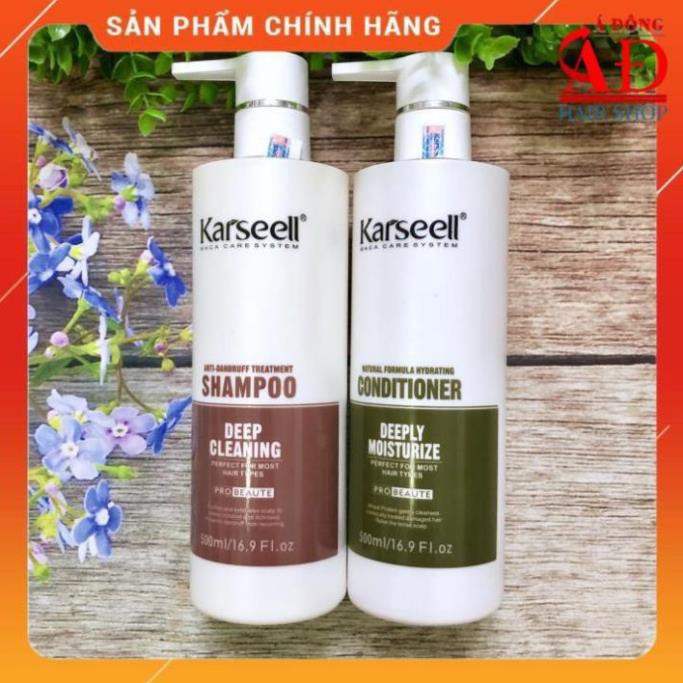 [Chính hãng] [Siêu rẻ] Cặp dầu gội xả làm sạch gầu ngứa Karseell Maca 500ml