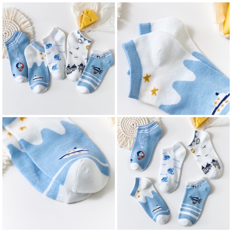 Set 2 Đôi Tất Nữ Cổ Ngắn Cotton Cute Combo 2 Đôi Vớ Nữ Cổ Thấp Dễ Thương Có Túi Sỉ Tất Nữ TOPBRA