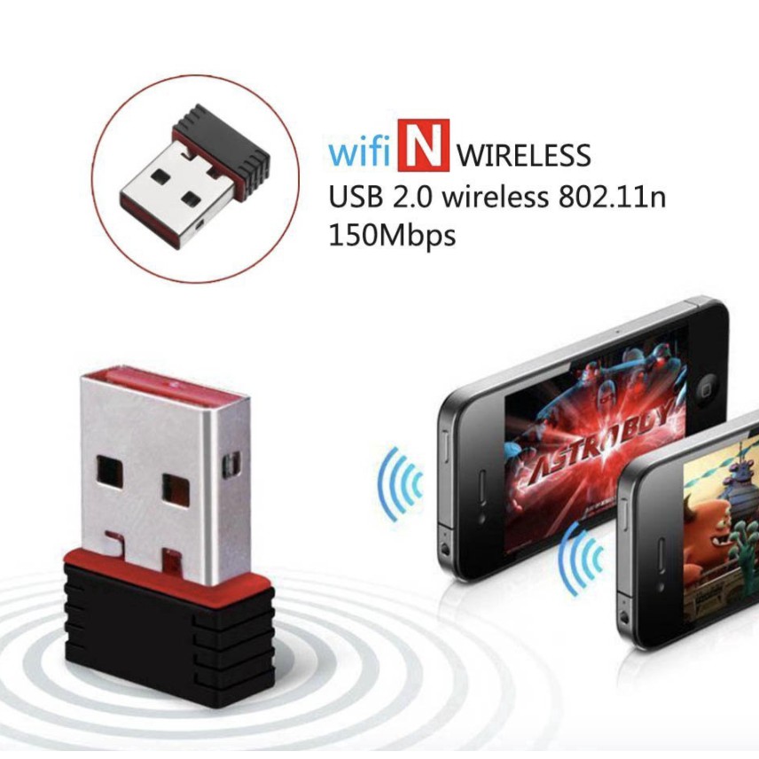 USB Wifi ,Bộ thu wifi  tốc độ 150Mb cho máy tính , PC, Laptop, USB bắt sóng wifi đa năng