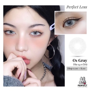 Lens Mắt , Kính Áp Tròng O1 GRAY Có Độ Cận và Không Độ , DIA 14.0