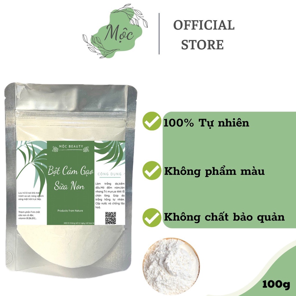 1kg bột cám gạo sữa non mịn thơm nguyên chất