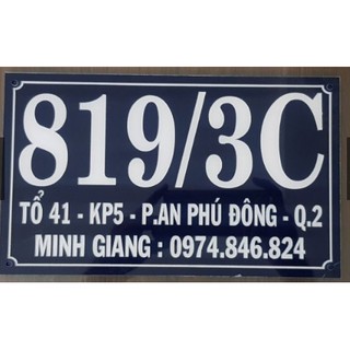 Biển Số Nhà Mica  nhiều kích thước(Tặng Kèm Vít Nở hoặc Keo) theo yêu cầu