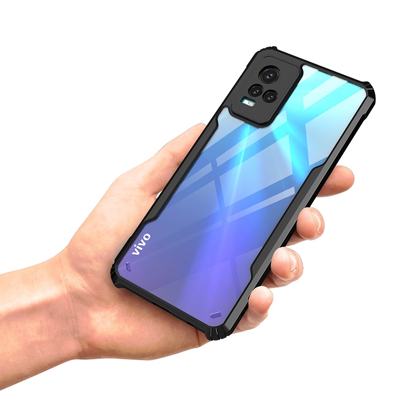 Ốp điện thoại acrylic màu trong suốt cho VIVO Y21 Y21S Y33S Y20 Y20i Y20S G Y20A Y20G Y20T Y12S Y12A 2021 Y50 Y30i Y31