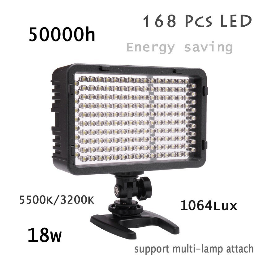 Đèn Led Selens 168 Bóng Trợ Sáng Cho Máy Ảnh Canon Nikon Dslr
