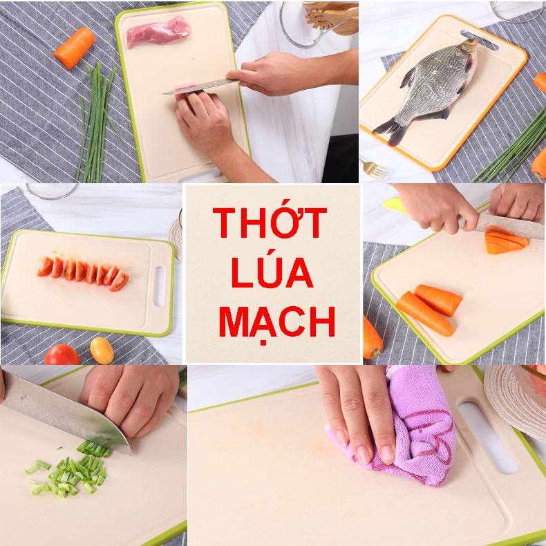 Thớt Nhựa Lúa Mạch Kháng Khuẩn Siêu Bền Chống Nấm Mốc