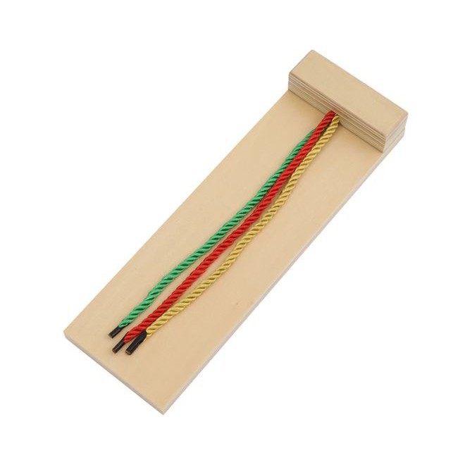 Giáo cụ Montessori - Bện dây Braiding Board