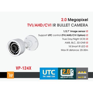 Camera quan sát 3 in 1 hồng ngoại 2.0 megapixel vantech vp-124x