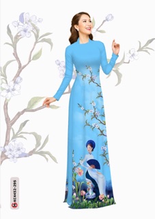 Bộ vải in hình cô gái