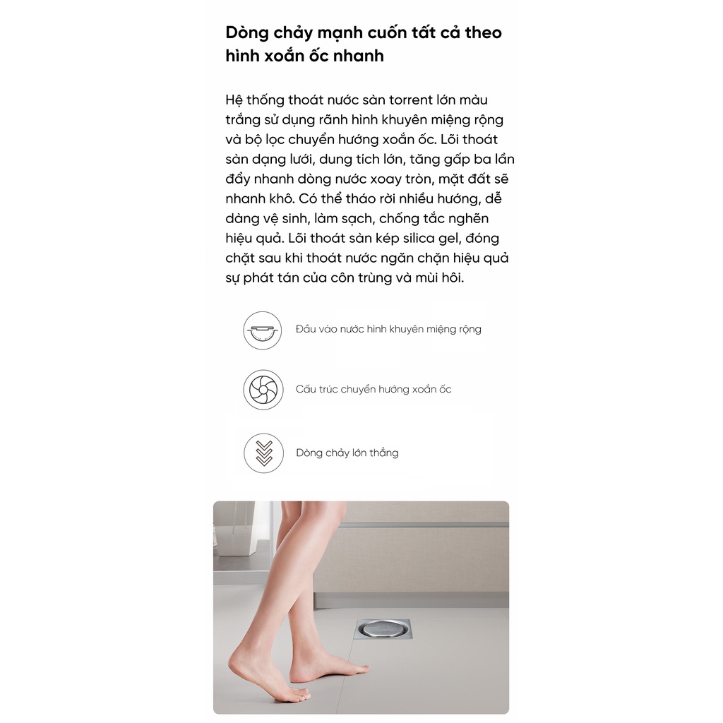 Nắp hố ga/ thoát sàn/ cống chống mùi Xiaomi DiiiB
