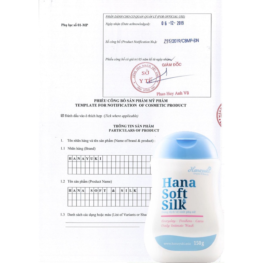 Dung dịch vệ sinh Hana Soft Silk Hanayuki chính hãng, 150ml dùng được cho cả Nam và Nữ