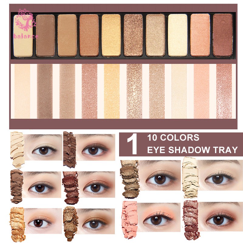 (Hàng Mới Về) Bảng Phấn Mắt Novo 10 Màu Tông Lì Và Kim Tuyến Trang Điểm Đa Năng | BigBuy360 - bigbuy360.vn