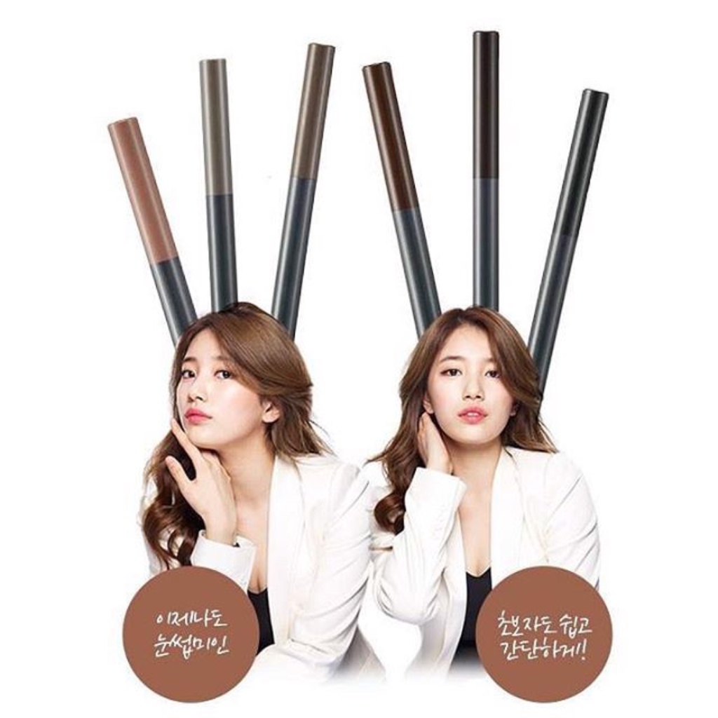 Chì Kẻ Chân Mày The Face Shop Designing Eyebrow Pencil 2 Đầu - 0.3g