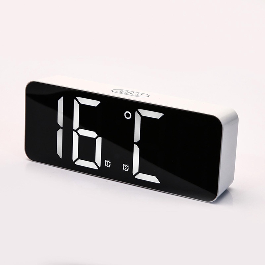 Đồng Hồ Báo Thức Điện Tử Để Bàn Có Đèn LED Hiển Thị Nhiệt Độ 12 / 24H lzdjhyke3