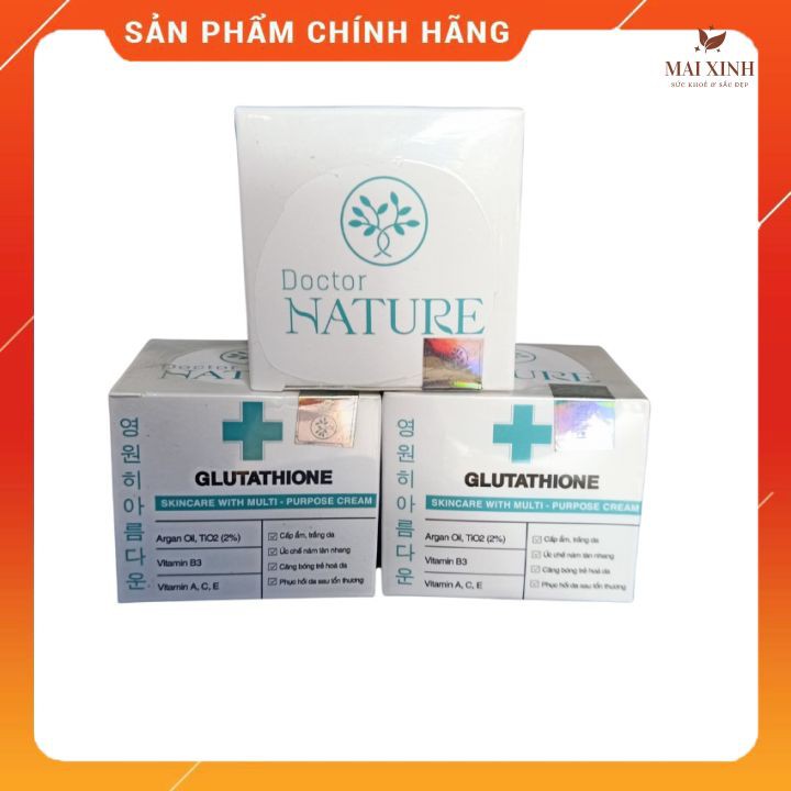 Kem dưỡng trắng GLUTATHIONE DR NATURE ⚡CHÍNH HÃNG⚡ - Dưỡng trắng cấp ẩm tái tạo da an toàn và hiệu quả
