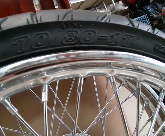 Bánh căm xe RAIDER SATRIA full vỏ ruột+ 2 đĩa trước sau niềng sắt union