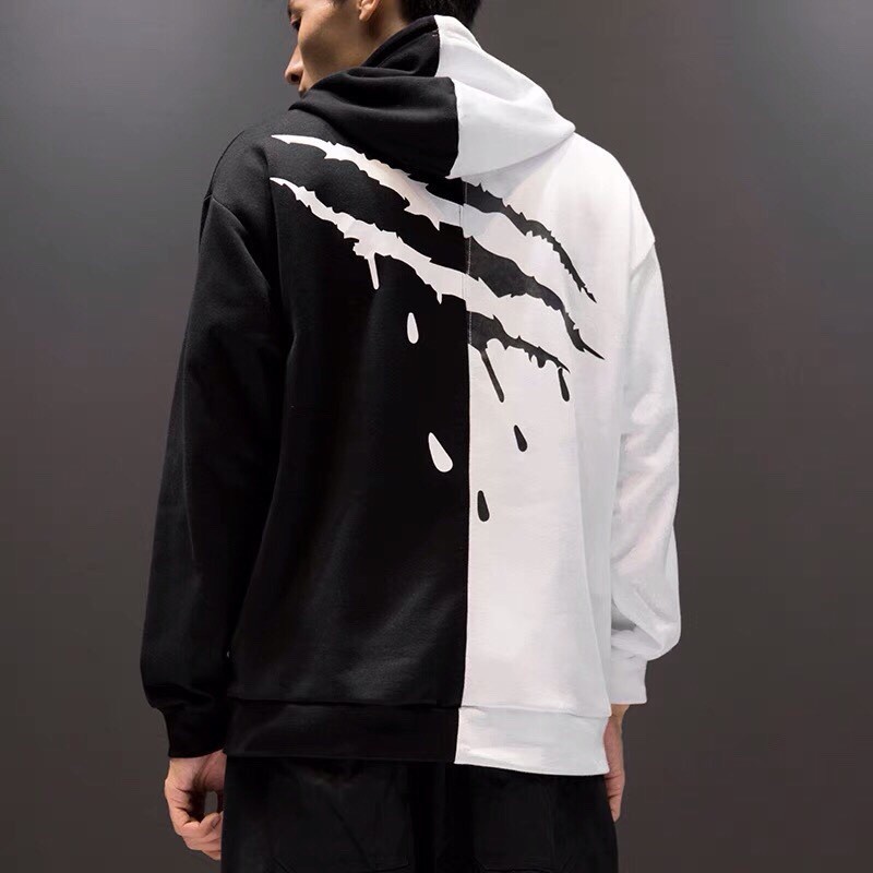 Áo khoác dù cá tính 2 màu đối lập, áo gió vảy sơn tia sét form rộng