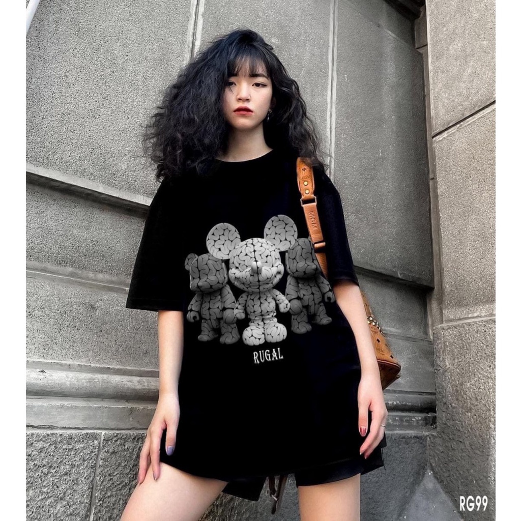 ( Hàng Hot- Mới) Áo Thun Hè Sánh Điệu Bản Chuột Lớn Phối Trước Ngực Mã GAREM 2022