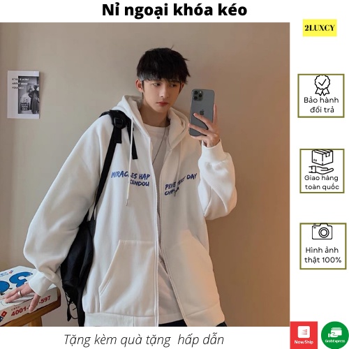 Áo khoác nỉ 🌸 Áo khoác bomber nhung nam nữ form rộng Unisex chất nỉ ngoại 2 lớp dày dặn - LUXCY | BigBuy360 - bigbuy360.vn