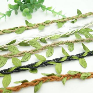 Dây thừng lá xanh handmade cuộn 5m
