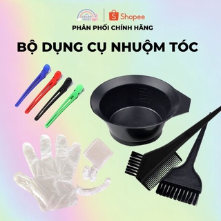 Chén nhuộm tóc dung cu để nhuộm tóc cọ nhuộm tóc 4 món loại tốt