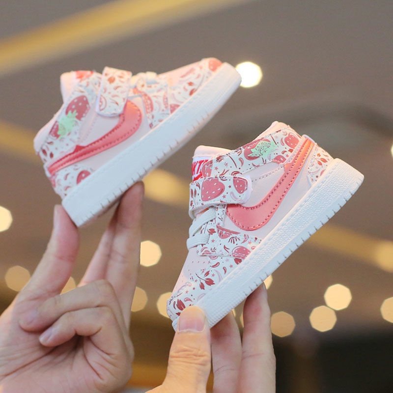 Giày Sneaker Cổ Cao Thời Trang Mùa Xuân Cho Bé Trai Và Gái
