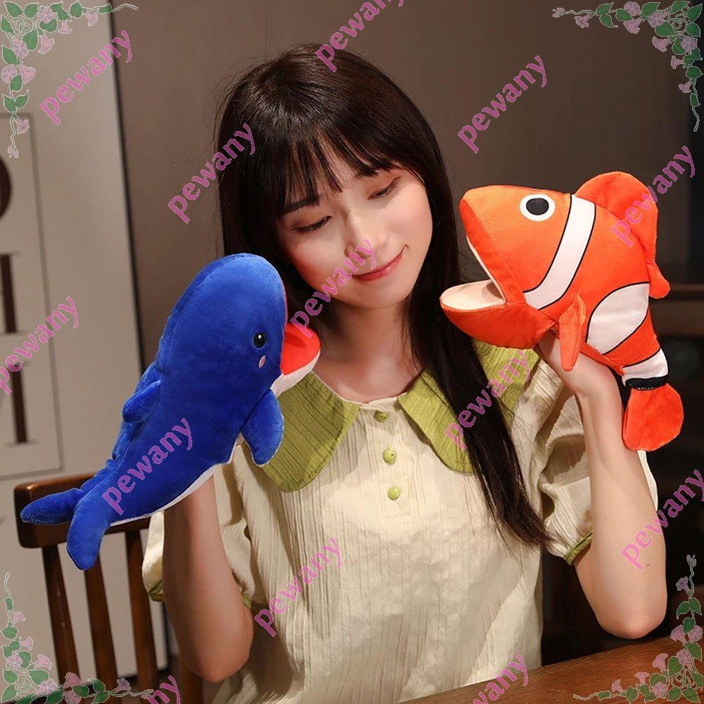 Đồ Chơi Con Rối Đeo Tay Hình Cá Mập / Bạch Tuộc Nhồi Bông Đáng Yêu Dành Cho Trẻ Em