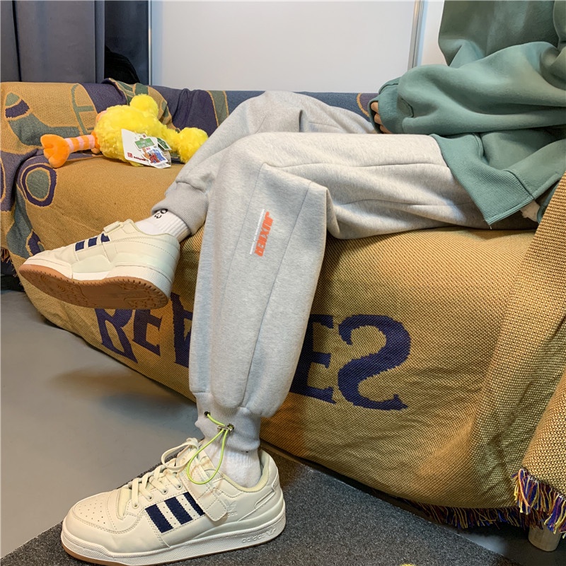 Quần dài thể thao dáng rộng phong cách Hồng Kông thời trang thu đông 2023 dành cho nam