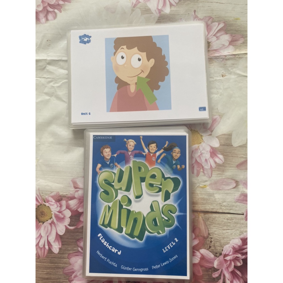 FLASHCARDS SUPER MINDS STATER,1,2 - thẻ A5 ép plastic