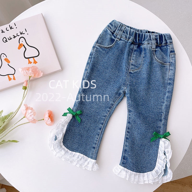 Set Áo Sơ Mi + Quần Jean Năng Động Thời Trang Cho Bé Gái