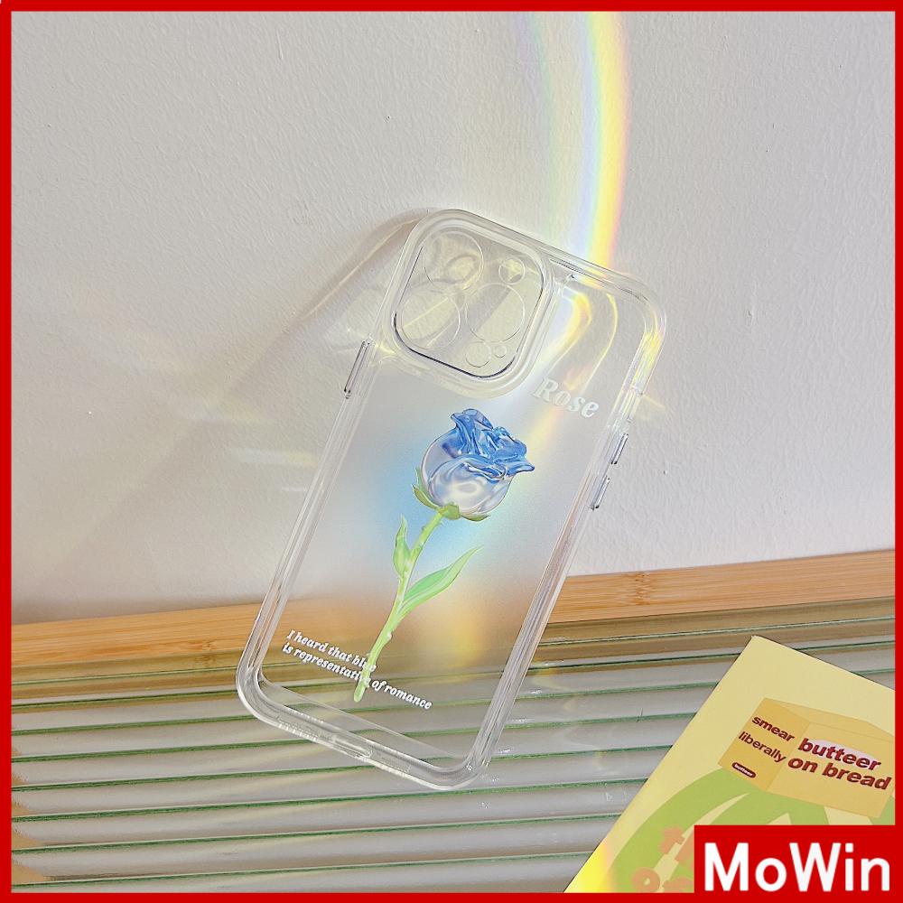 Ốp điện thoại silicoon mềm họa tiết hoa hồng xanh thích hợp cho Iphone 11 13 pro max 12 pro max 7plus xr