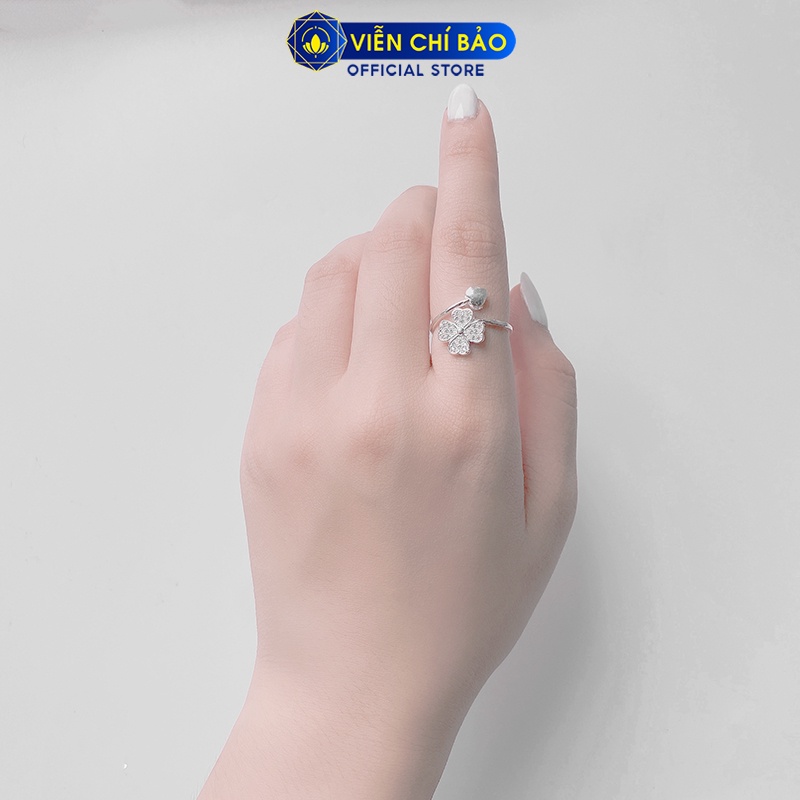 Nhẫn bạc nữ Cỏ 4 lá chất liệu bạc 925 thời trang phụ kiện trang sức nữ Viễn Chí Bảo N400377x