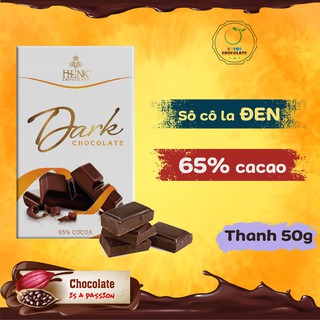 Socola thanh 50g đen 65% | Henk Chocolate